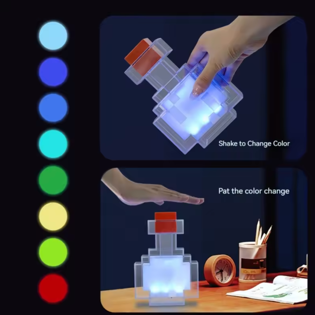 Pocion AuraCraft con luz nocturna