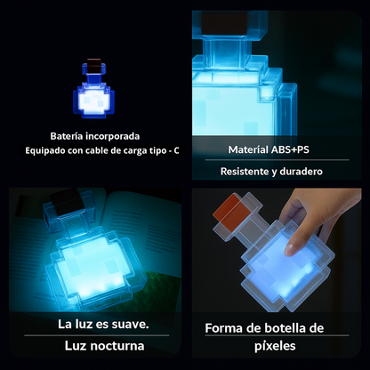 Pocion AuraCraft con luz nocturna